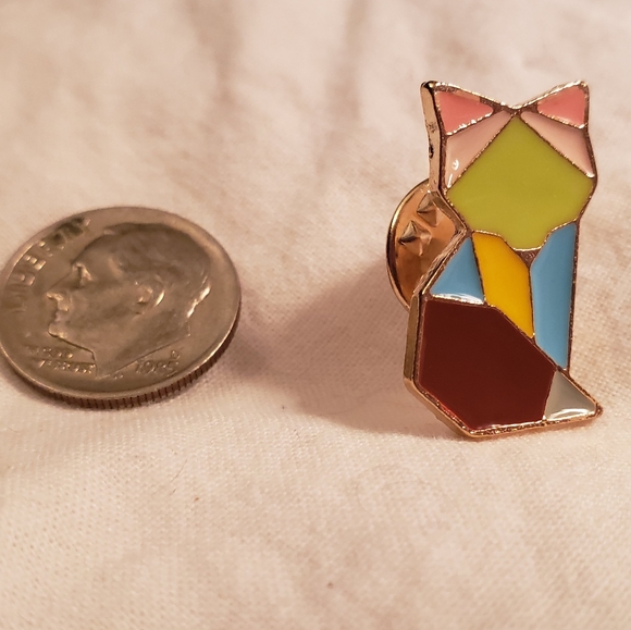 3/$20 pin sale!! Origami Cat Fox Enamel Pin - Picture 2 of 2